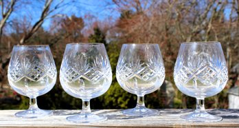Set Of Four Gorgeous Signed Tiffany Newport Brandy Glasses