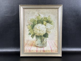 A Pretty Floral Still Life Print, Hydrangeas