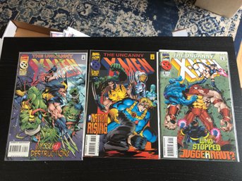 3 The Uncanny X-Men Comics.  July, August & September.   Lot 120