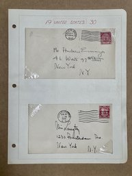 1930 Cancelled 2 Cent Stamps - Salem, Mass & Charleston, SC