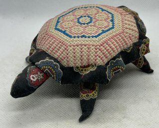 Vintage Figural Turtle Embroidered Pin Cushion