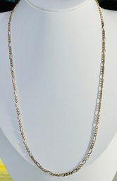 ITALIAN GOLD OVER STERLING SILVER FIGARO NECKLACE