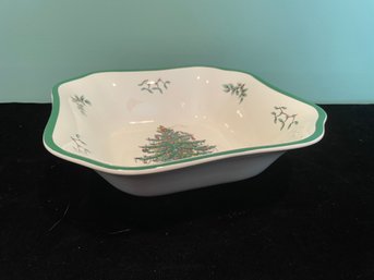 Spode Christmas Tree Square Serving Bowl