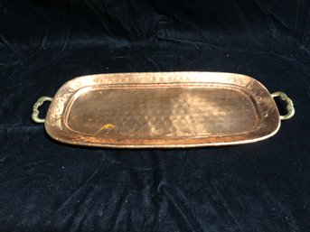Hand Hammered Copper Serving Tray