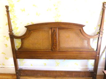 Mid Century Modern Cane Accent Headboard