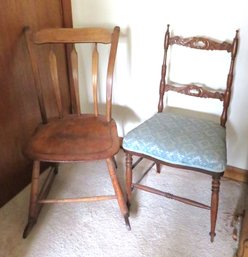 2 Antique Chairs Rocking Vanity