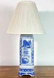 An Antique Chinese Vase, Fitted For Electricity As Lamp