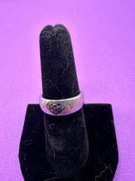 Sterling Band With Black Diamonds