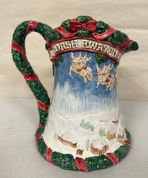 Fitz And Floyd 1993 Before Christmas Pitcher - Now Dash Away, Dash Away  - Made In Taiwan. RC - B3