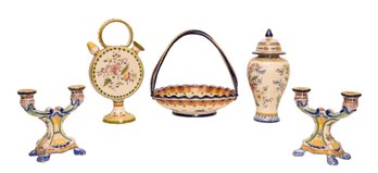 Set Of 5  Array Of Fine Portuguese TableTop Ceramics