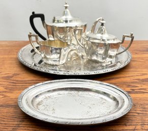 A Vintage Rogers Bros Silver Plated Tea Service And More