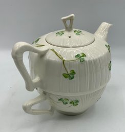 Belleek Harp Shamrock Tea For One ~ #0267 ~  (C)