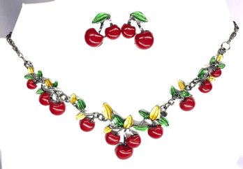 Kitschy Cherries Fashion Necklace