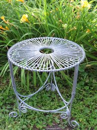 Wrought Wire Garden Table With Triangular Base
