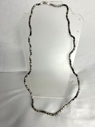 Bendable Adjustable Silver Tone & Gunmetal Coil Necklace Or Bracelet