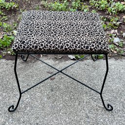 Leopard Print Vanity Bench / Stool (1 Of 2)