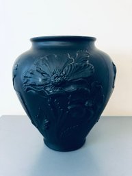 Art Deco Ebony Glass Vase