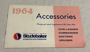 1964 Studebaker Challenger, Commander, Daytona, Cruiser Accessories Booklet