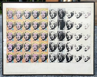 A Vintage Andy Warhol Marilyn Print - Mounted On Board And Framed