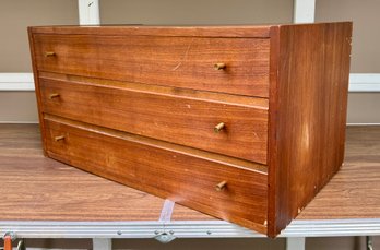 Teak Mid Century Three Drawer Cabinet From Yugoslavia (Two Of Two)