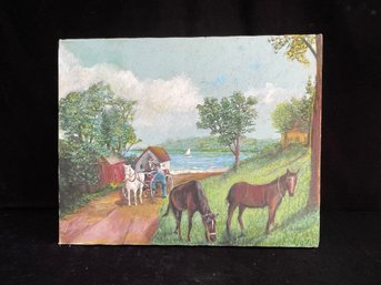 Painting Of Horses By The Sea