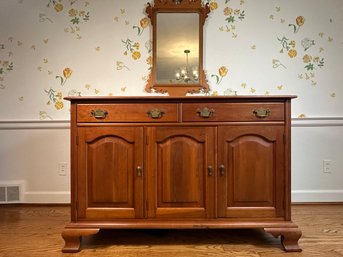 Vintage Solid Cherry Sideboard Buffet