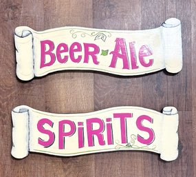 Hand Painted Beer, Ale Spirits Wooden Signs