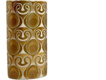 Porcelain Vase With Gold Designs By Bjorn Wiinblad For Rosenthal, Made In Germany