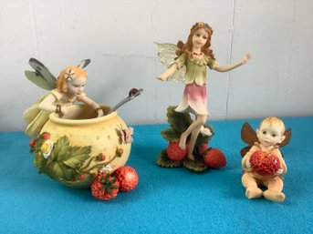 Strawberry Fairies Figurine Lot