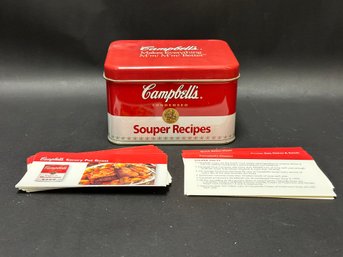 Collectible Vintage Campbell's Soup Recipe Tin & Cards