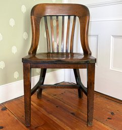 An Antique Jurors Chair By The Sikes Chair Company, Philadelphia, PA