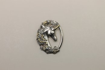 Gorham Sterling Silver Unicorn Pendant Or Ornament