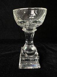 CT Golf Club Founders Champion Glass Trophy