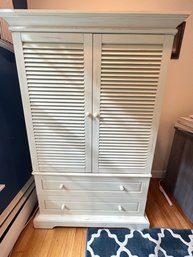 White Shutter Door Entertainment Center