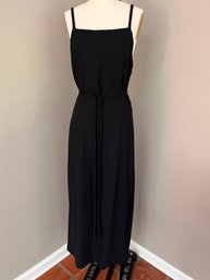 CK Calvin Klein Black Wrap Long Dress - Belted Size Large