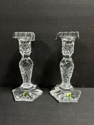 Waterford 'Hardwick' Crystal Candlesticks - New With Tags