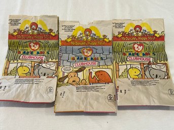 1998 McDonalds Teenie Beanie Babies Clubhouse Bags