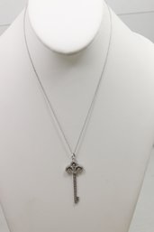 Sterling Silver Key Pendant Necklace