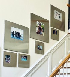 Brushed Silver Contemporary Frames 10 Group