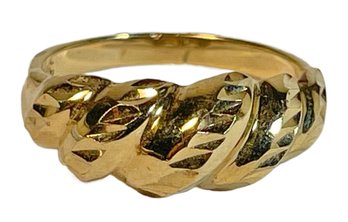 Gold Over Sterling Silver 1980s Vintage Ladies Ring Size 7