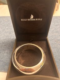 Bailey Banks & Biddle Co. Sterling Bangle Bracelet With Box