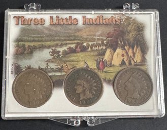 Lot Of 3 Indian Head Pennies