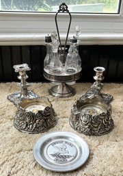 Vintage Pewter And Silver Plate