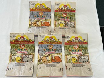 1999 McDonalds Teenie Beanie Babies Clubhouse Bags