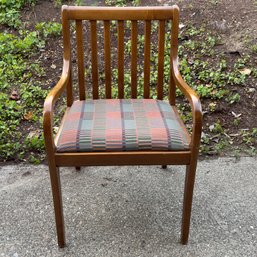 Upholstered Wood Arm Chair