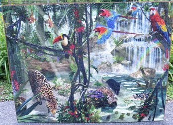 Large 3ft. By 2.5ft. Rainforest Puzzle Mounted On Board