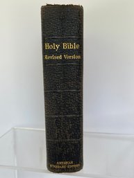 1901 Antique HOLY BIBLE Thomas Nelson Standard Edition, Revised Version, Leather Bound, Red Edges (read Desc)