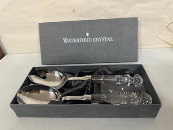 Waterford Lismore Crystal 2-Piece Salad Server Set In Original Waterford Box. MSV -  B4