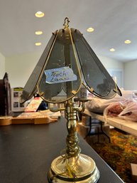 Touch Lamp With Glass Shade