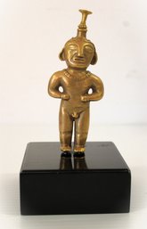 Super Rare Columbian Figure Cocaine Dispenser On Base With Spike - Possibly 9K Gold??